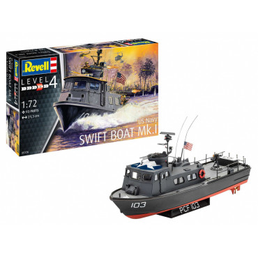 KIT PARA MONTAR REVELL US NAVY SWIFT BOAT MK.I 1/72 93 PEÇAS REV 05176